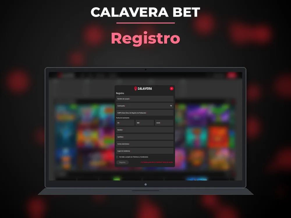 Calavera Bet - Registro